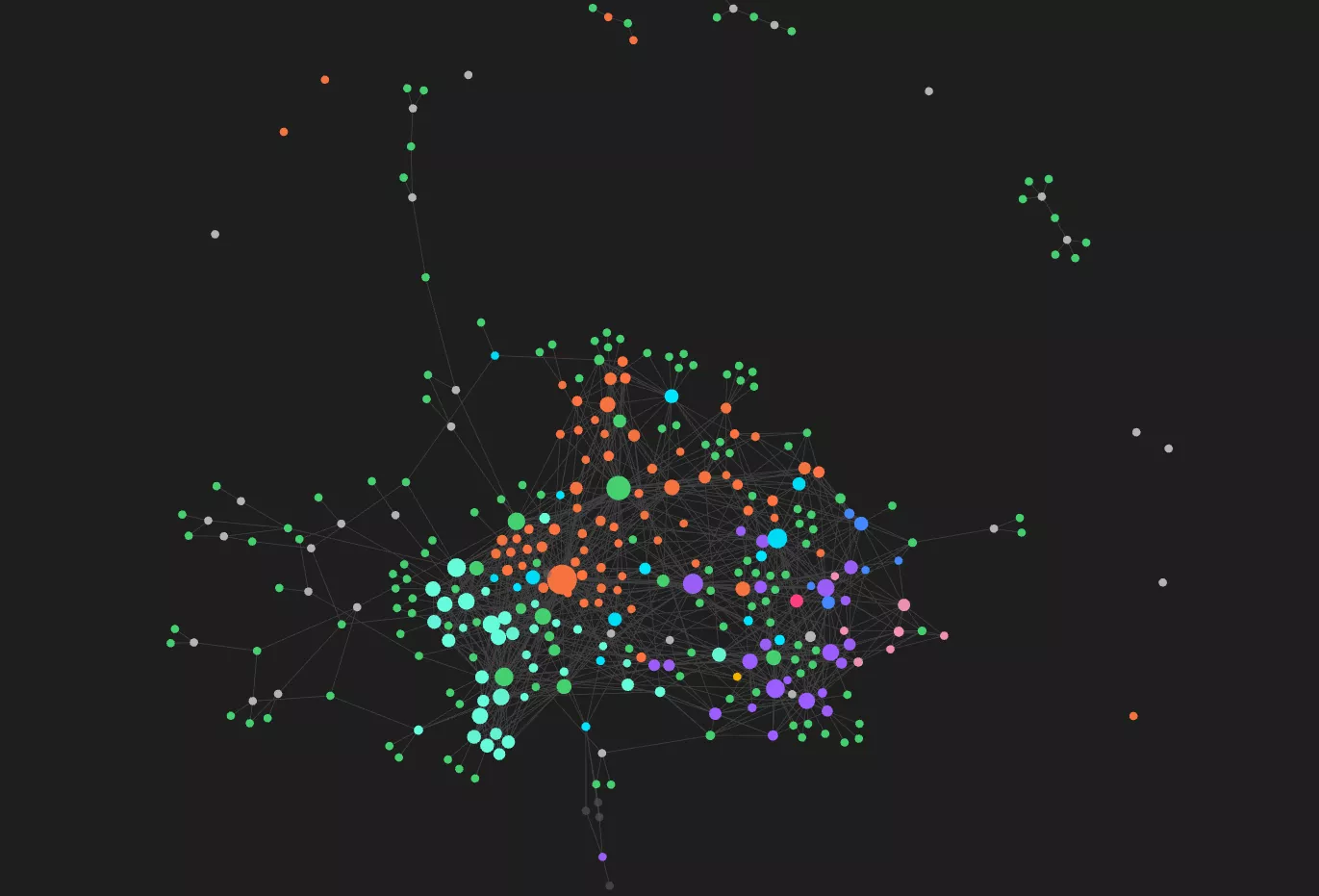 Aetherkeep knowledge graph — 188 files across 10 vault layers, showing node connections between memory files, patterns, and decisions